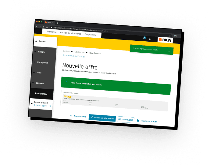 Récapitulatif de vente e-Norela