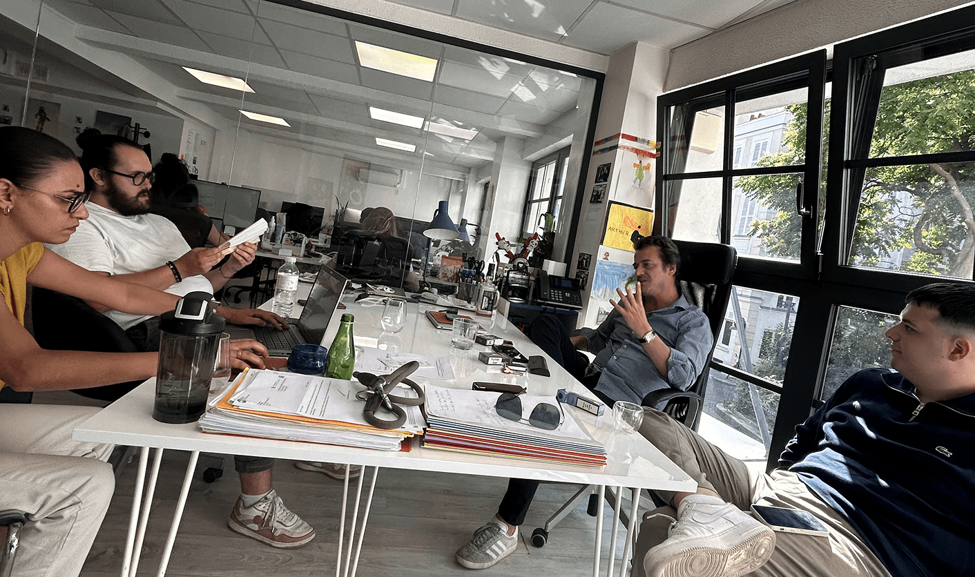 Réunion équipe Leando au bureau